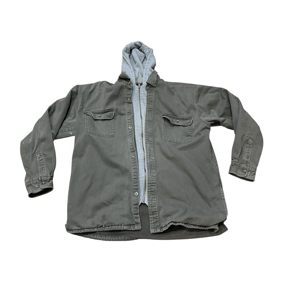 Schmidt Work Wear Mens XLT Fleece Lined Canvas Utility Chore Coat Grunge Stains